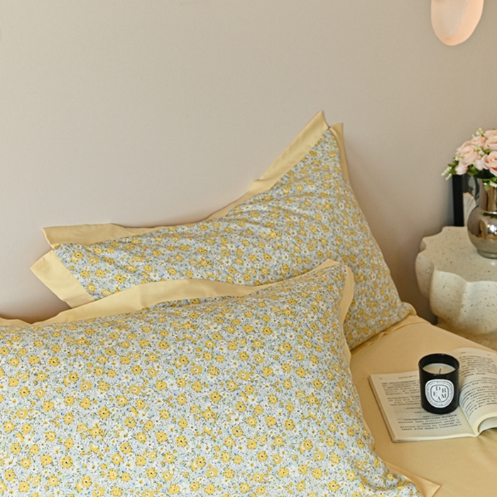 91家纺网 家纺一手货源 找家纺 金喜 2025新款天丝棉大豆印花夏凉被夏被四件套 黛西