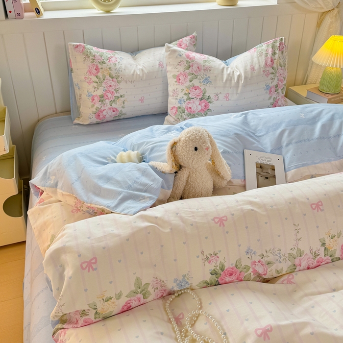 91家纺网 家纺一手货源 找家纺 黑马家居 2025新款全棉喷气13070印花单被套 半岛花园