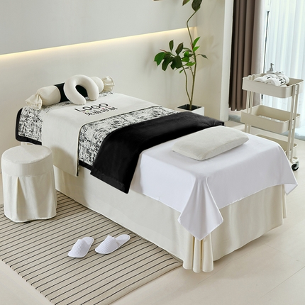 琪宝阁  2025新款天使之爱床罩四件套多件套 米白黑被