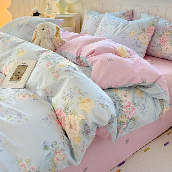 91家纺网 家纺一手货源 找家纺 黑马家居 2025新款全棉喷气13070印花四件套 秘境