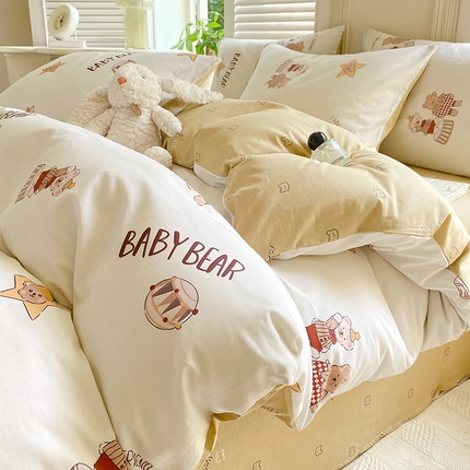 黑马家居 2025新款全棉喷气13070印花四件套 马戏团