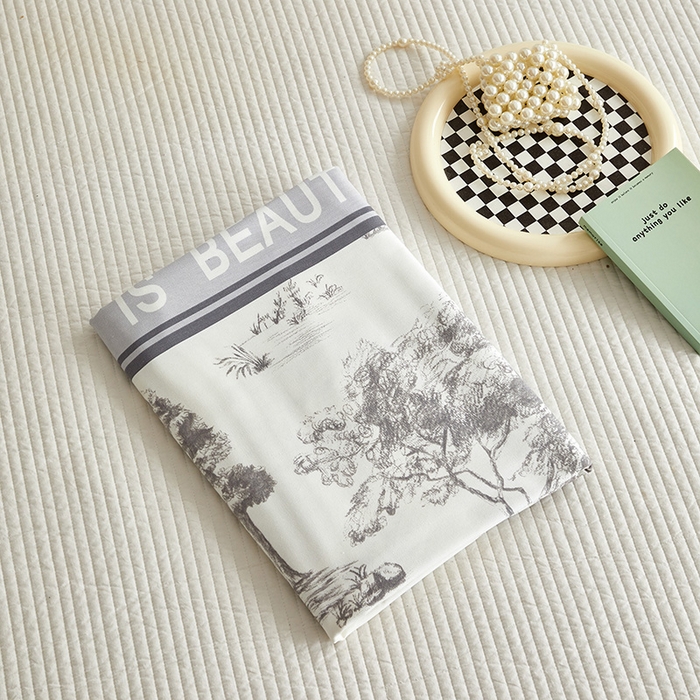 91家纺网 家纺一手货源 找家纺 怡家居 2025新款全棉老粗布床单床笠三件套 云绯