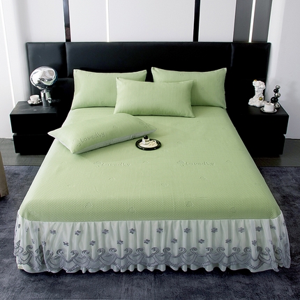 91家纺网 家纺一手货源 找家纺 （总）席皇后 2025新款A类凉感豆豆凉席系列床裙款