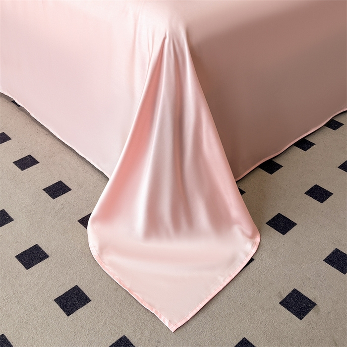 91家纺网 家纺一手货源 找家纺 梦舒羽 2025新款水洗真丝枕套冰丝凉感枕头套夏天薄款枕芯套 奶油浅粉