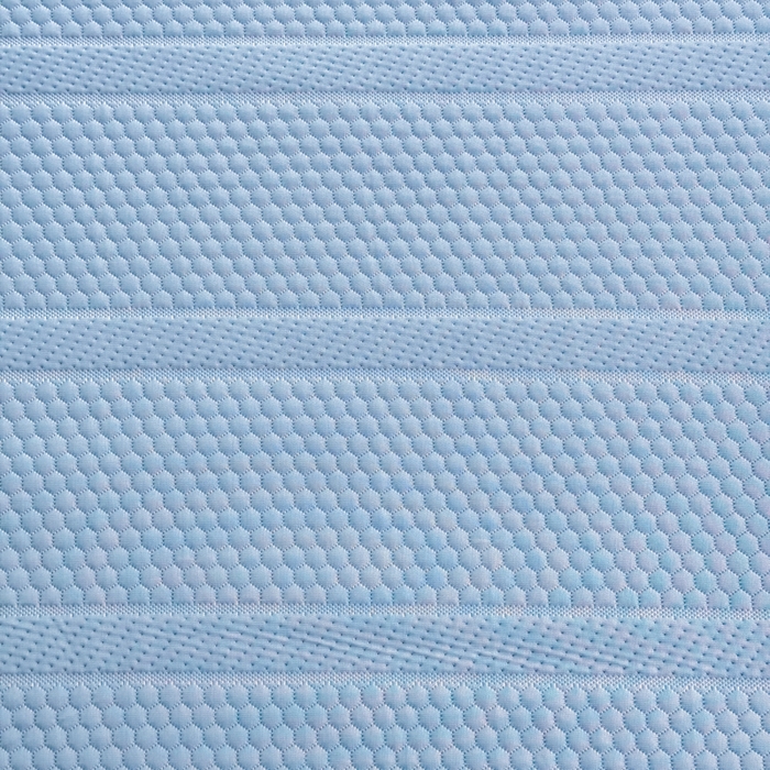 91家纺网 家纺一手货源 找家纺 慧菲 2025新款渐变床裙PE高分子凉感席床裙凉席三件套  天空蓝