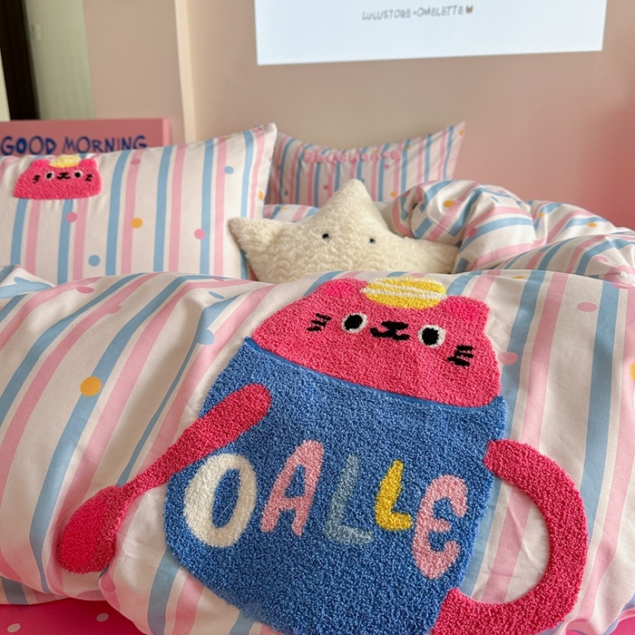 91家纺网 家纺一手货源 找家纺 （总）时年家纺 2025新款全棉印花卡通毛巾绣系列套件 充值会员优惠5元