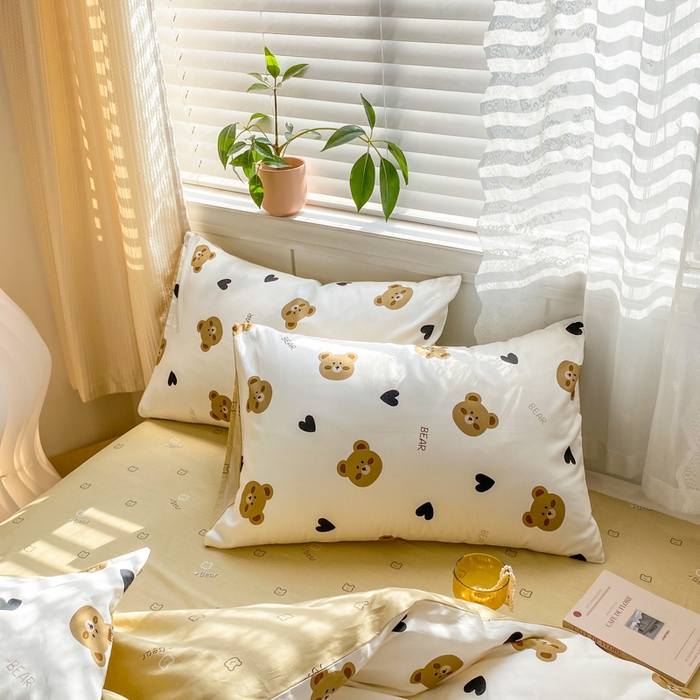 91家纺网 家纺一手货源 找家纺 黑马家居 2025新款全棉喷气13070印花单被套 小熊比尔