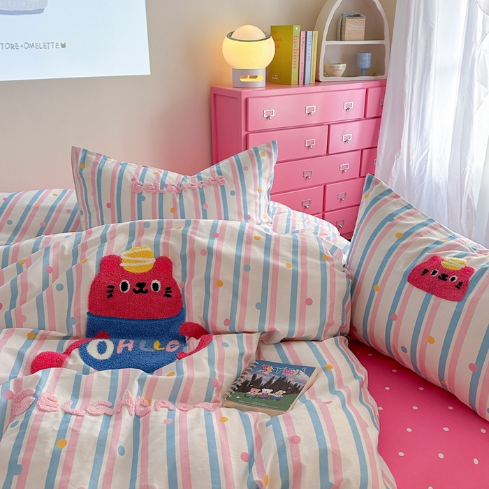 91家纺网 家纺一手货源 找家纺 （总）时年家纺 2025新款全棉印花卡通毛巾绣系列套件 充值会员优惠5元