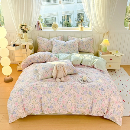 黑马家居 2025新款全棉喷气13070印花单被套 缤纷花海
