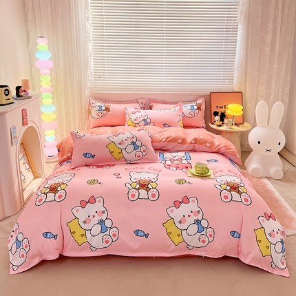 91家纺网 家纺一手货源 找家纺 （总）卡斯诺 2023新款芦荟棉四件套花型2