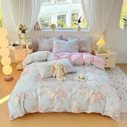 黑马家居 2025新款全棉喷气13070印花单被套 秘境