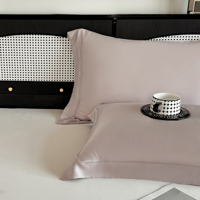 91家纺网 家纺一手货源 找家纺 金喜 2025新款LF级60支莱赛尔天丝枕套宽边枕套 冰莓粉