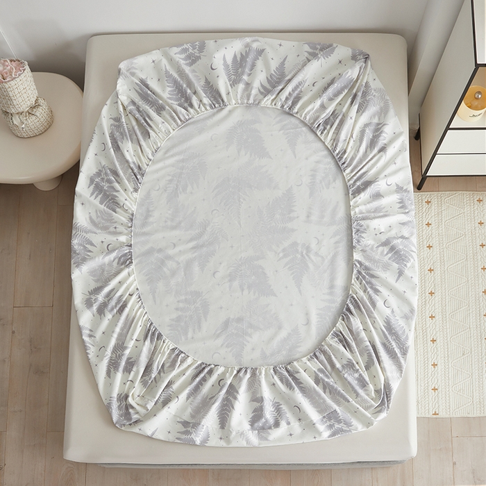 91家纺网 家纺一手货源 找家纺 怡家居 2025新款全棉老粗布床单床笠三件套 晴岚-灰