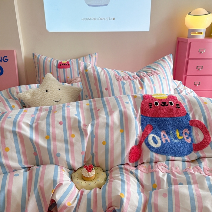 91家纺网 家纺一手货源 找家纺 （总）时年家纺 2025新款全棉印花卡通毛巾绣系列套件 充值会员优惠5元