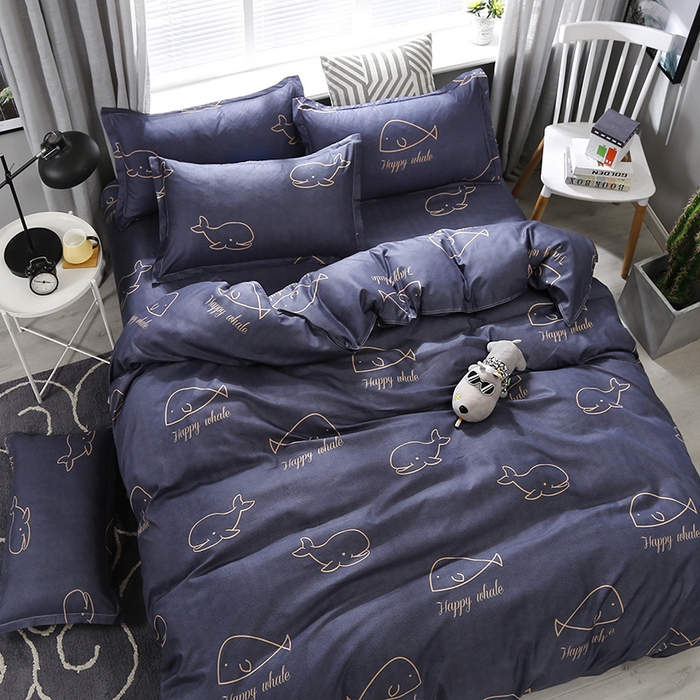 91家纺网 家纺一手货源 找家纺 卡斯诺 2023新款芦荟棉四件套花型2