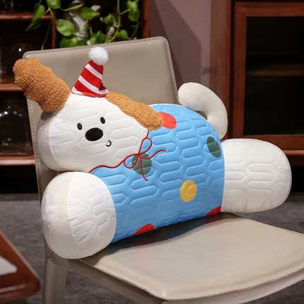 91家纺网 家纺一手货源 找家纺 （总）仟亿莱 2025新款翘耳快乐小狗乳胶拥抱式腰靠