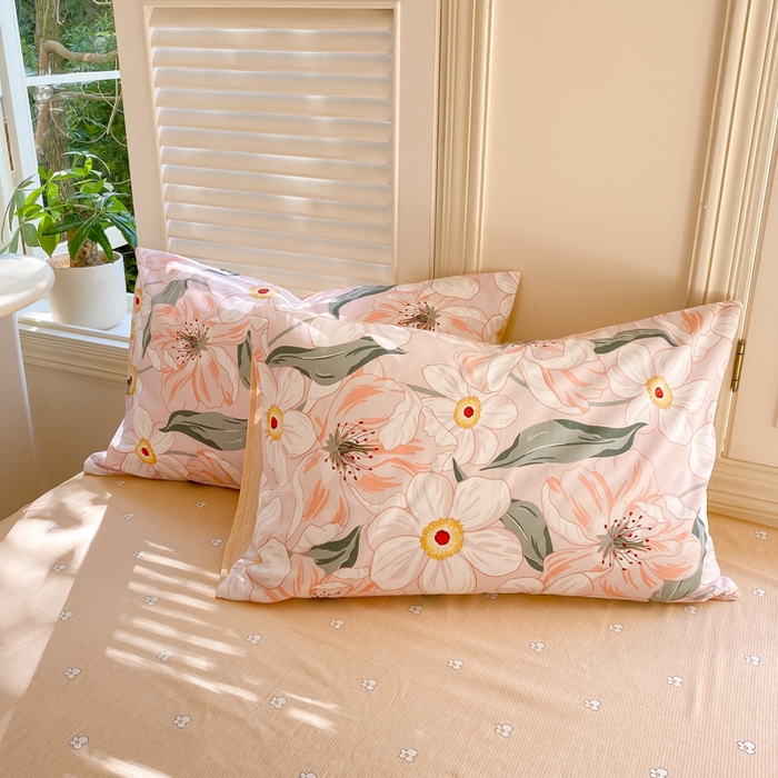 91家纺网 家纺一手货源 找家纺 黑马家居 2025新款全棉喷气13070印花单被套 嫣然花开