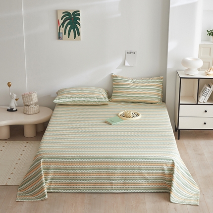 91家纺网 家纺一手货源 找家纺 （总）怡家居 2025新款全棉老粗布床单床笠三件套