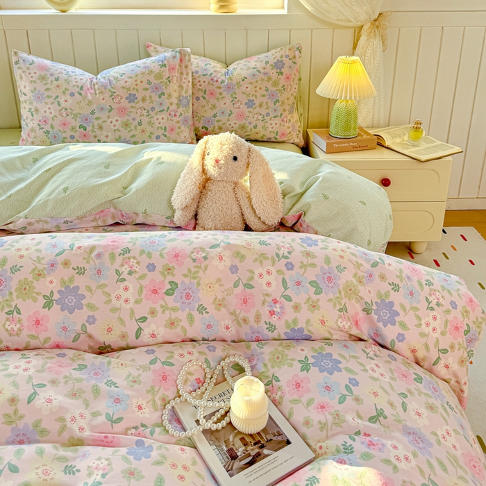 91家纺网 家纺一手货源 找家纺 黑马家居 2025新款全棉喷气13070印花单被套 缤纷花海