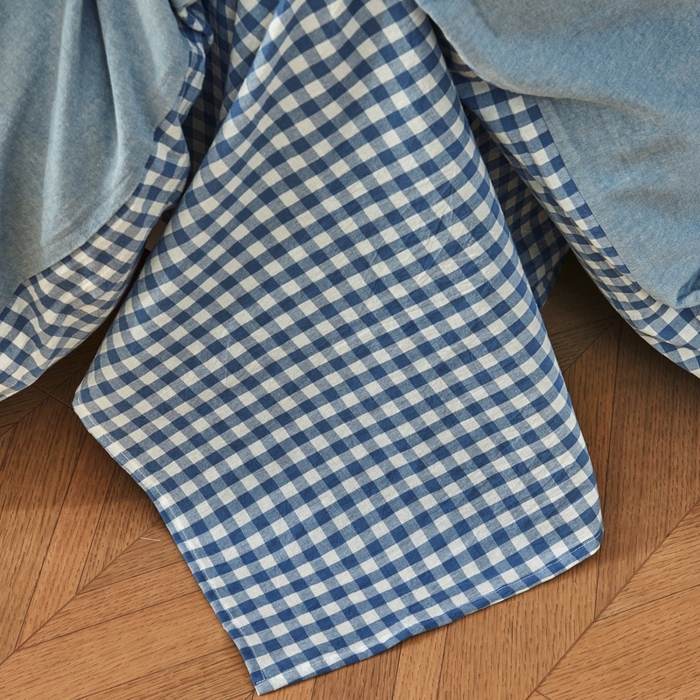 91家纺网 家纺一手货源 找家纺 徕米家居  2025新款色织全棉水洗棉毛巾绣四件套 奔跑小狗-蓝