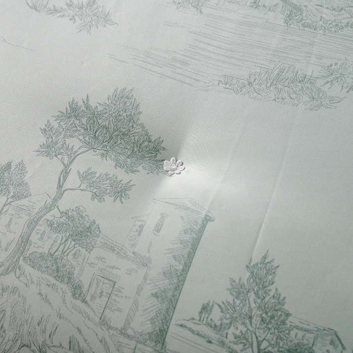 91家纺网 家纺一手货源 找家纺 鑫田家纺 2025新款天丝蚕丝被100%柞蚕丝夏被莱赛尔天丝数码印花 玛瑙绿