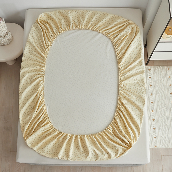 91家纺网 家纺一手货源 找家纺 怡家居 2025新款全棉老粗布床单床笠三件套 星语