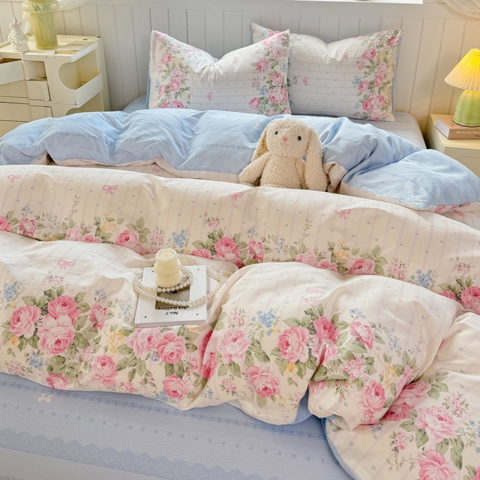 91家纺网 家纺一手货源 找家纺 黑马家居 2025新款全棉喷气13070印花四件套 半岛花园