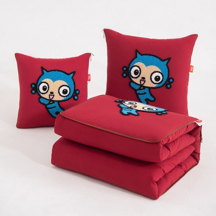 91家纺网 家纺一手货源 找家纺 （总）宝马家纺（原梦童画）2025新款毛巾绣阿狸四季款抱枕被