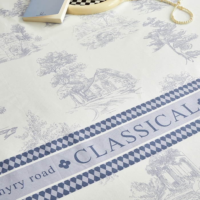 91家纺网 家纺一手货源 找家纺 怡家居 2025新款全棉老粗布床单床笠三件套 无垠