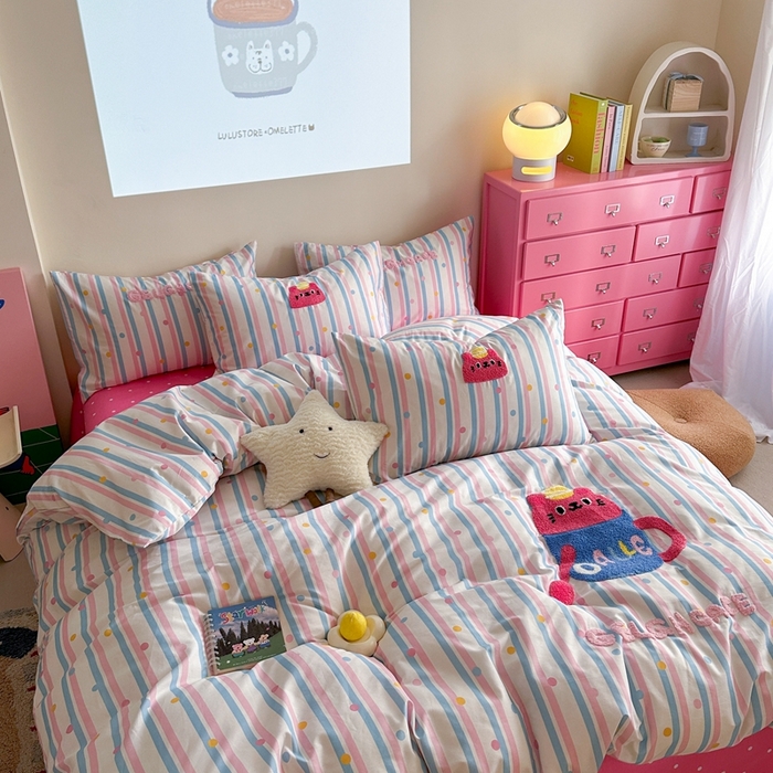 91家纺网 家纺一手货源 找家纺 （总）时年家纺 2025新款全棉印花卡通毛巾绣系列套件 充值会员优惠5元