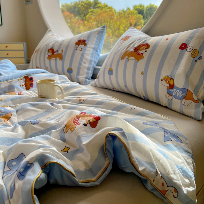 91家纺网 家纺一手货源 找家纺 初念 2025新款云朵棉系列夏被（提供买家秀） 面包腊肠