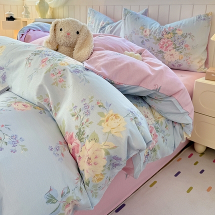 黑马家居 2025新款全棉喷气13070印花四件套 秘境