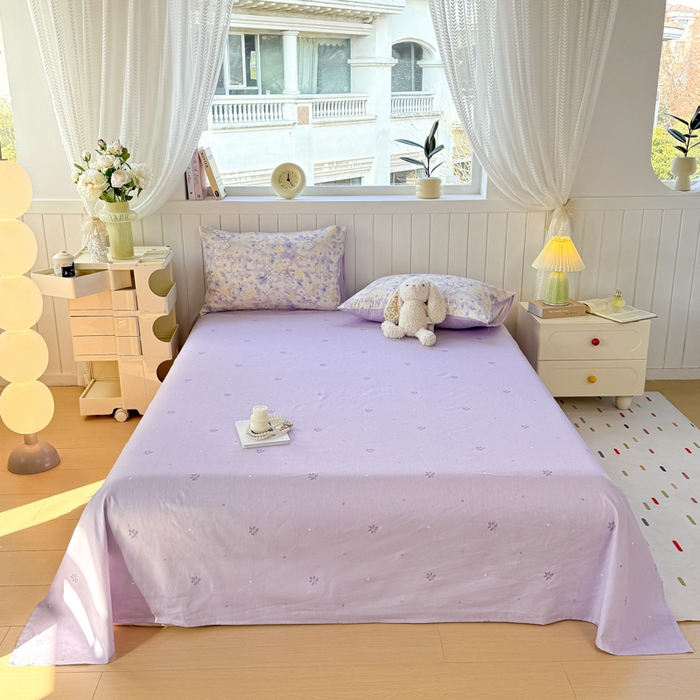 91家纺网 家纺一手货源 找家纺 黑马家居 2025新款全棉喷气13070印花单被套 清晨