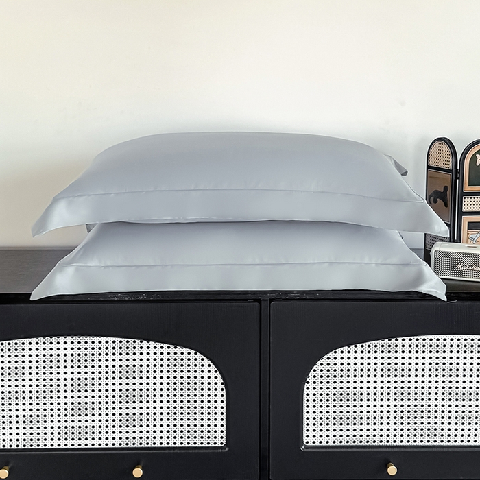 91家纺网 家纺一手货源 找家纺 金喜 2025新款LF级60支莱赛尔天丝枕套宽边枕套 雾兰