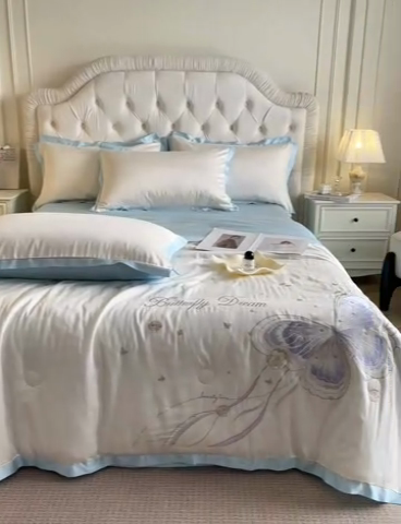 91家纺网 家纺一手货源 找家纺 （总）梦舒羽 2025新款水洗真丝枕套冰丝凉感枕头套夏天薄款枕芯套