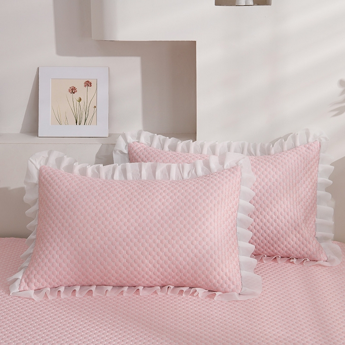 91家纺网 家纺一手货源 找家纺 （总）绘萱家居 2025爆款冰凉豆豆凉席三件套床裙款冰丝软席子