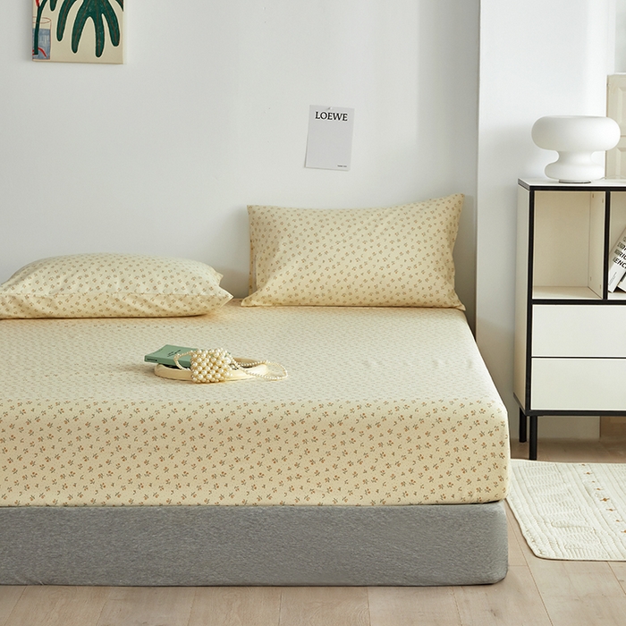 91家纺网 家纺一手货源 找家纺 怡家居 2025新款全棉老粗布床单床笠三件套 星语