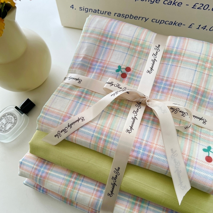 91家纺网 家纺一手货源 找家纺 优品阁 2025新款人字纹全棉双层纱四件套 夏日限定【升级款-提花人字纹床单】