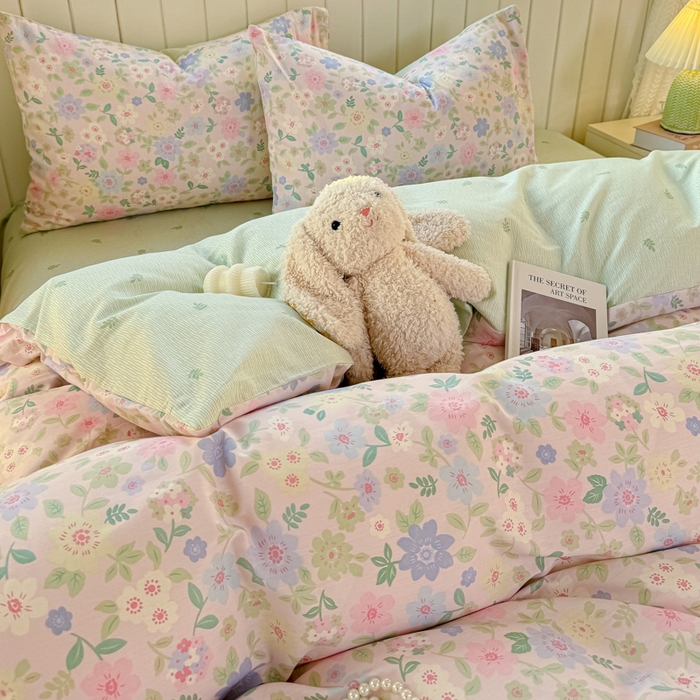 91家纺网 家纺一手货源 找家纺 黑马家居 2025新款全棉喷气13070印花单被套 缤纷花海