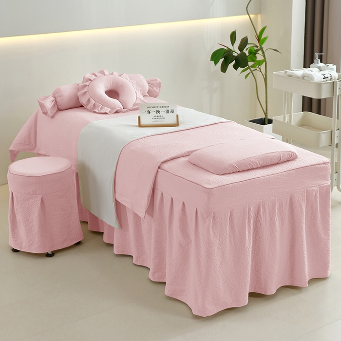 91家纺网 家纺一手货源 找家纺 琪宝阁  2025新款梦想泡泡床罩四件套多件套 粉色