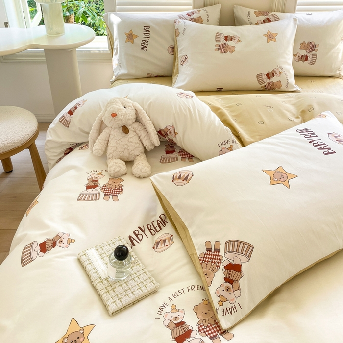 91家纺网 家纺一手货源 找家纺 黑马家居 2025新款全棉喷气13070印花单被套 马戏团