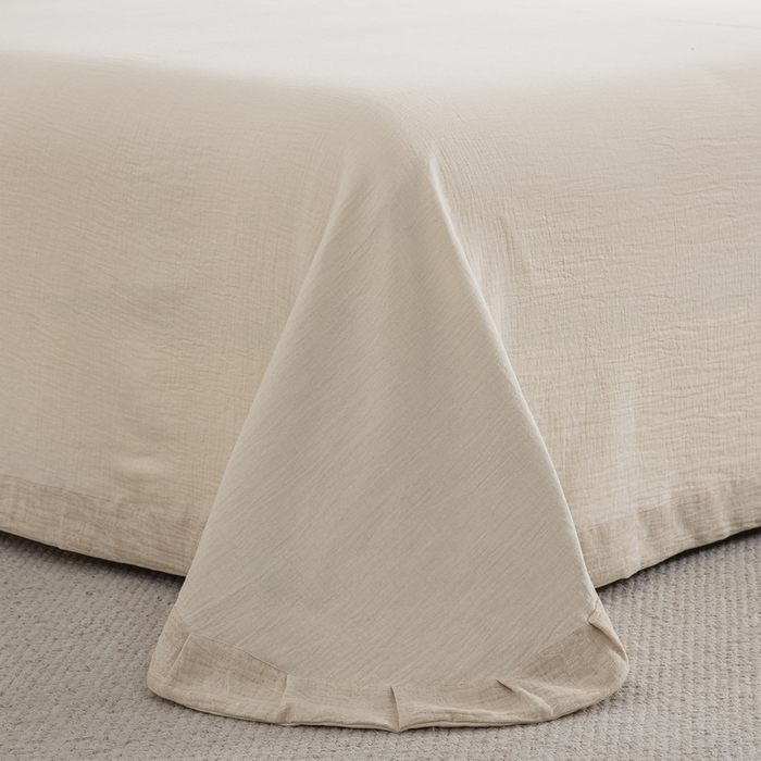 91家纺网 家纺一手货源 找家纺 （总）鲁爱家纺供货 2025新款AB版棉麻纽扣款四件套 