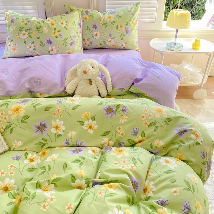 91家纺网 家纺一手货源 找家纺 黑马家居 2025新款全棉喷气13070印花四件套 绿野仙踪