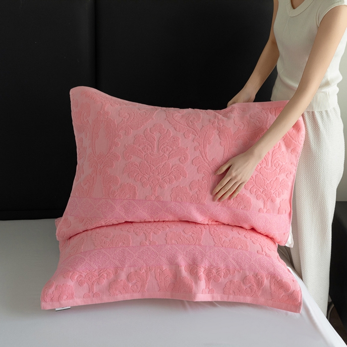 91家纺网 家纺一手货源 找家纺 （总）乐家毛巾被（工厂自产自销） 2025新款纯棉浮雕老式枕巾