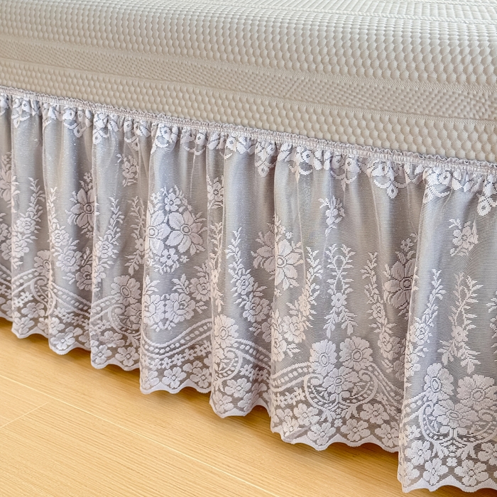 91家纺网 家纺一手货源 找家纺 慧菲  2025新款PE高分子凉感席床裙凉席三件套 【6-7斤】 月光灰