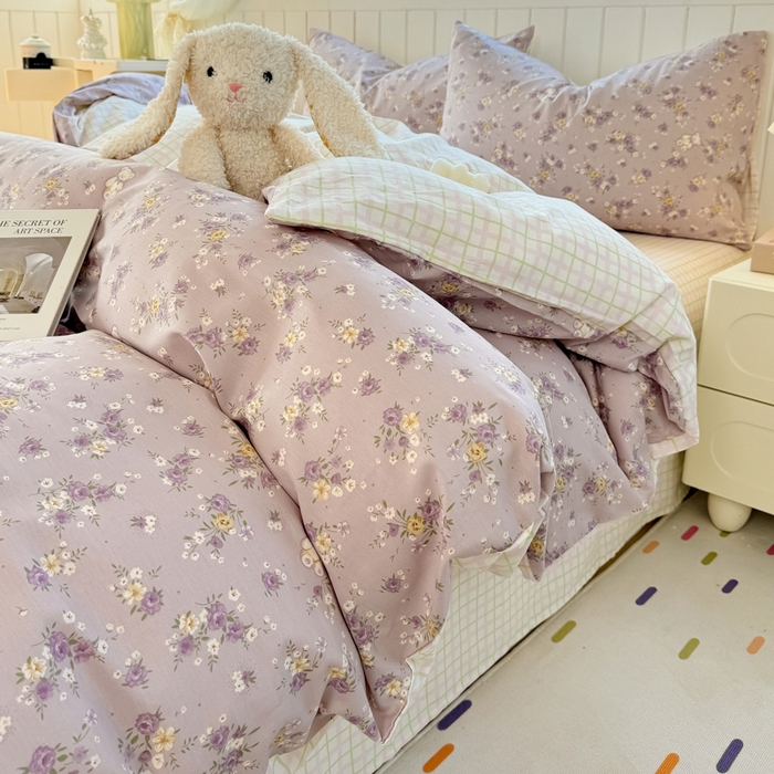 91家纺网 家纺一手货源 找家纺 黑马家居 2025新款全棉喷气13070印花单被套 花园小熊