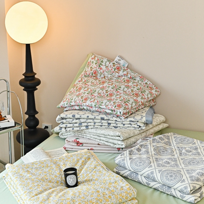 91家纺网 家纺一手货源 找家纺 （总）金喜 2025新款天丝棉大豆印花夏凉被夏被四件套