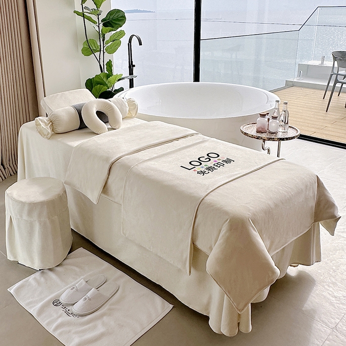 91家纺网 家纺一手货源 找家纺 琪宝阁2025新款唯一系列床罩四件套 米白