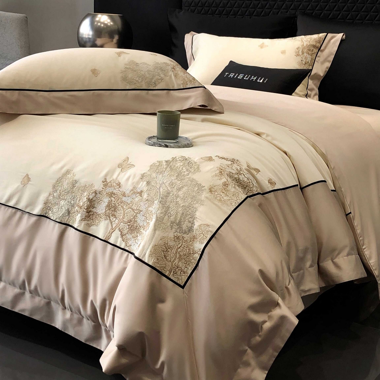 91家纺网 家纺一手货源 找家纺 （总）太古汇家居 2025年长绒棉高定绣花四件套-“春日来信”系列