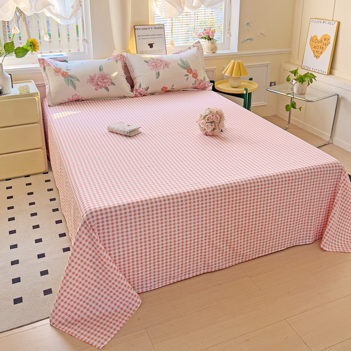 91家纺网 家纺一手货源 找家纺 依庭 2025新款全棉印花花卉款四件套单品系列-单床单 抒情花季